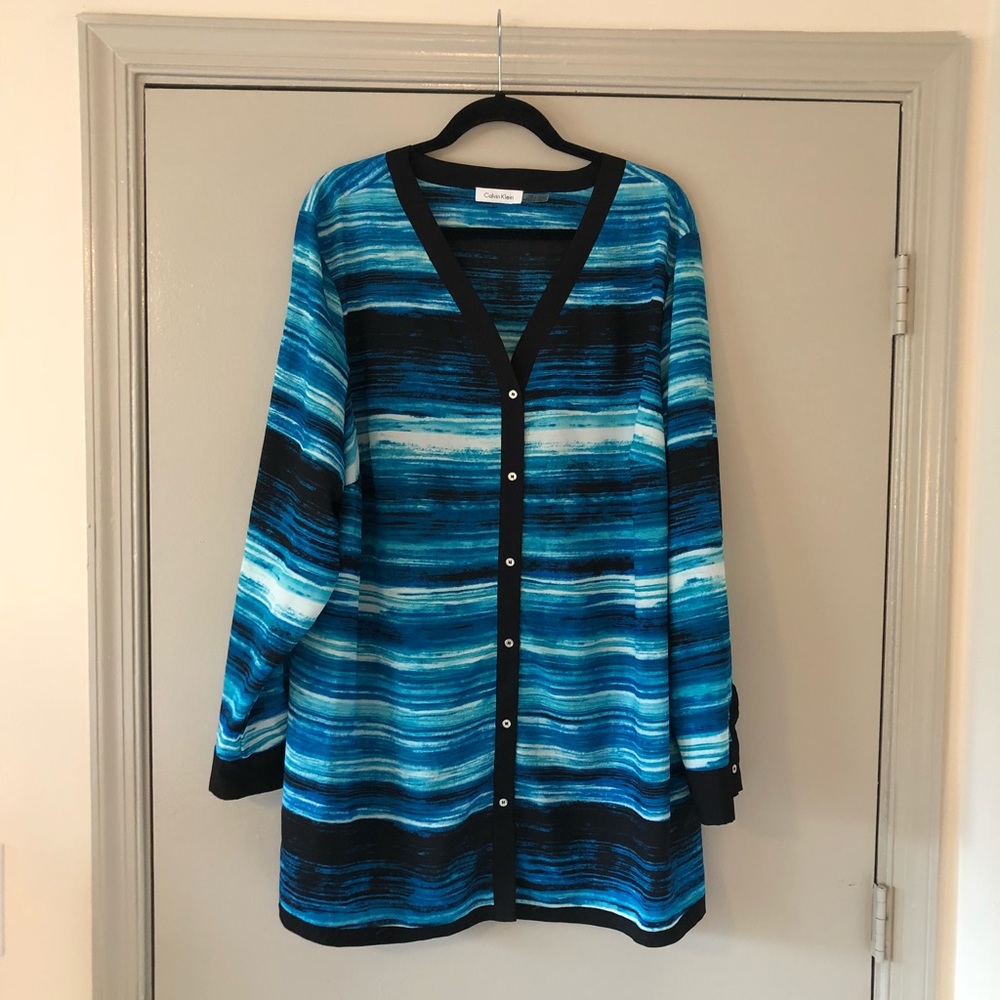 Calvin Klein blouse 3X long sleeve button down